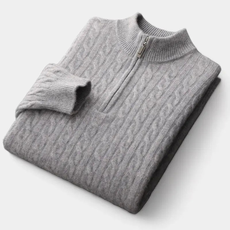 Pull en laine à quart de zip Tommy