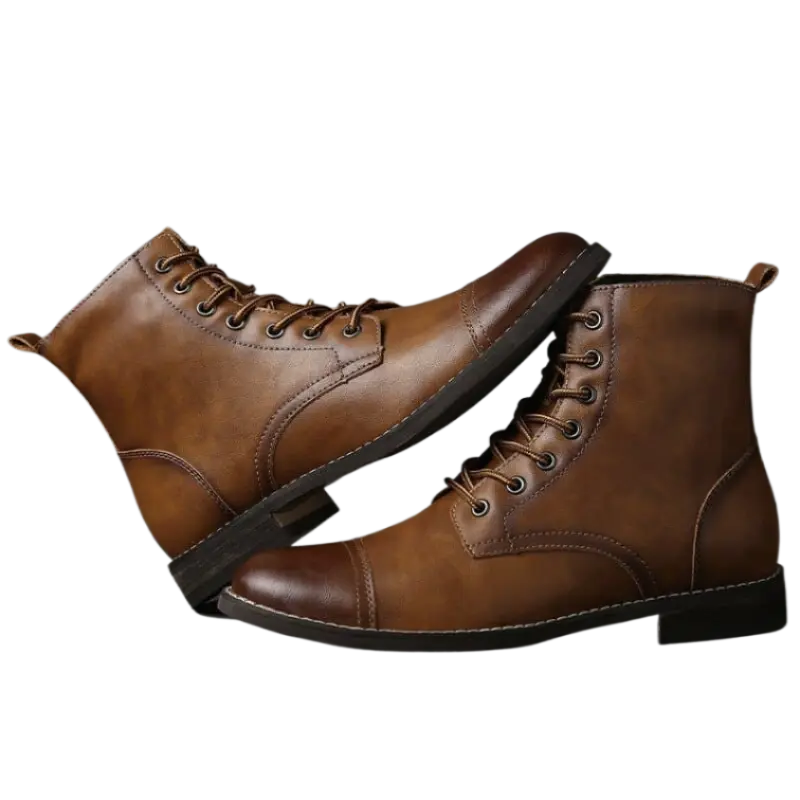 Bottes Tommy en cuir marron